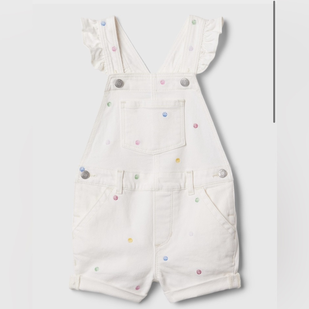 Gap Toddler Girls overalls white Size 4T